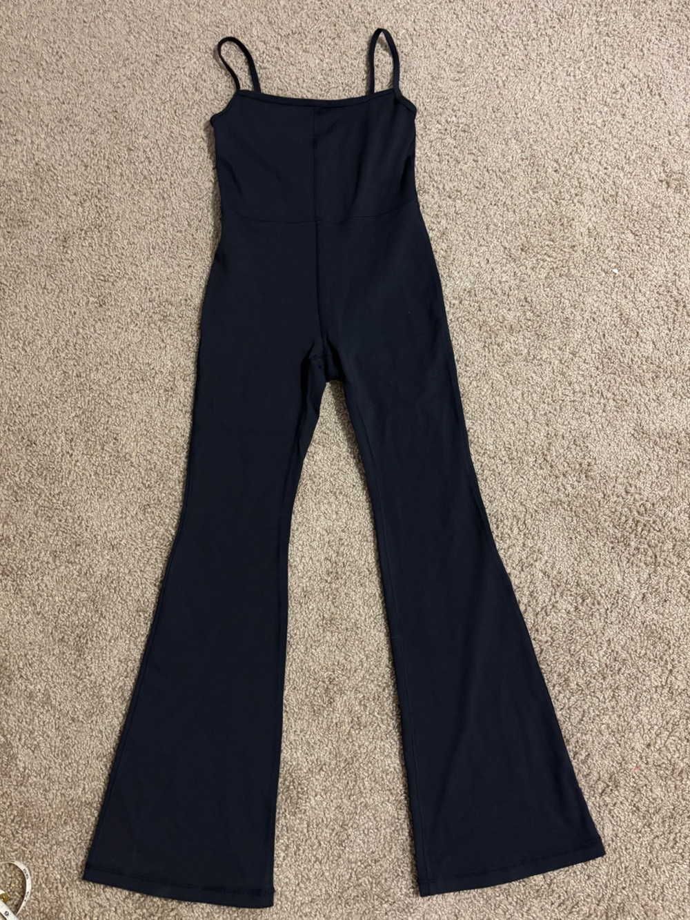 Aritzia Wilfred Free Divinity Flare Black High Stretch Jumpsuit Womens Size XS - Picture 2 of 6